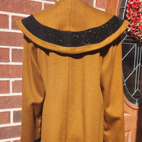 Vintage David Benjamin designer collection brown and black wool swing jacket - Picture 7 of 14